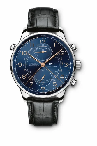 IWC Portuguese Chrono-Rattrapante Stainless Steel / Blue / Boutique Milano IW3712-22 (IW317122)
